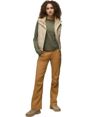prAna Halle Stretch Zion Performance Roll-up Climbing Hiking Pant Brown 10